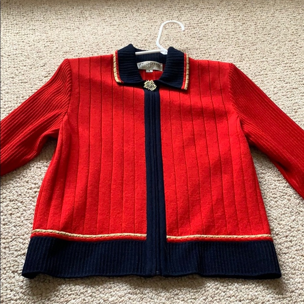 St. John Red Sweater Set